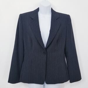 Armani Collezioni Pinstriped 1-Button Blazer